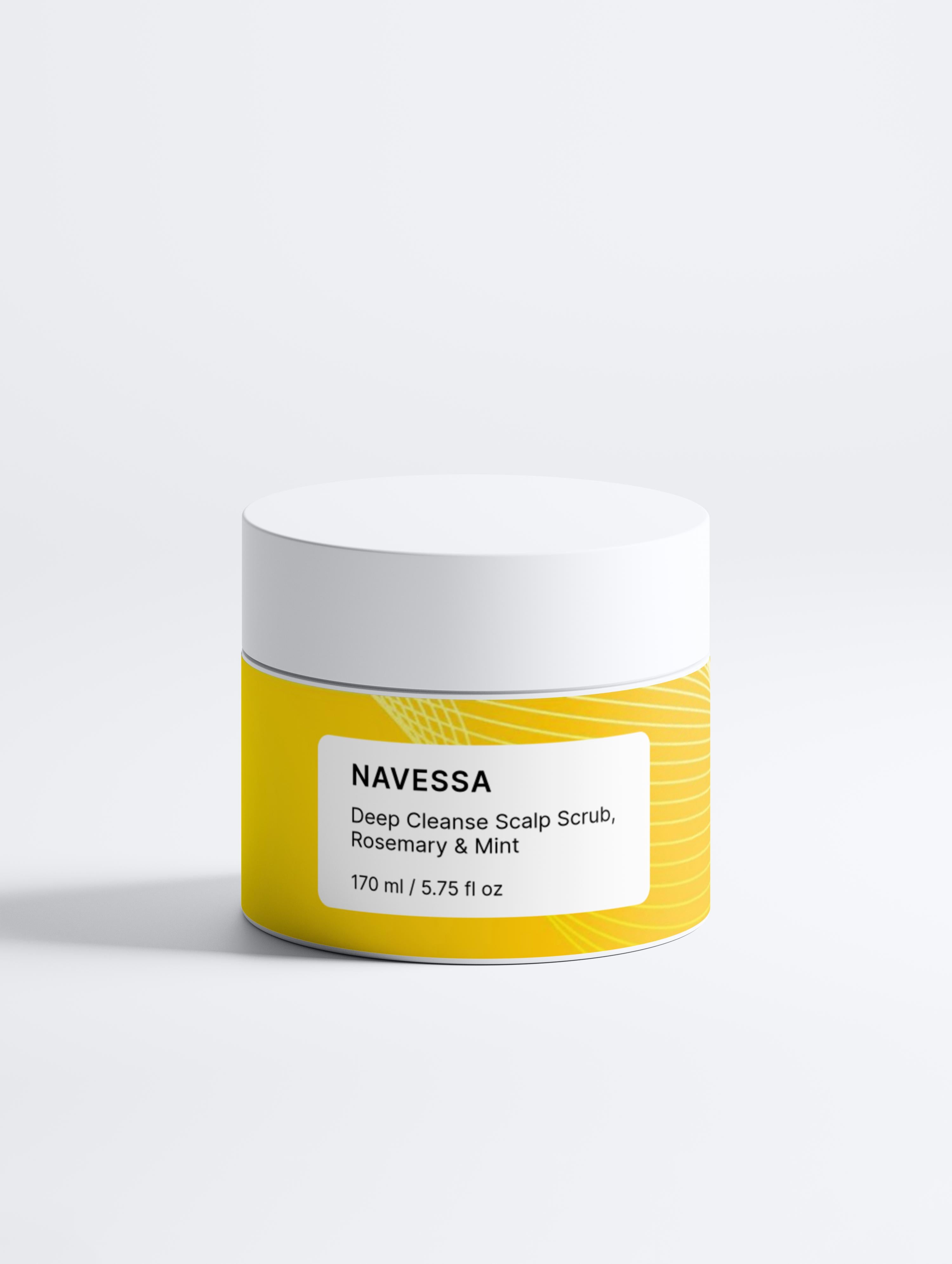 Deep cleanse rosemary and mint scalp scrub for natural hair care and healthy scalp.