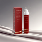 Close-up of Navessa Anti-Age Day Cream jar with elegant packaging and clear label.