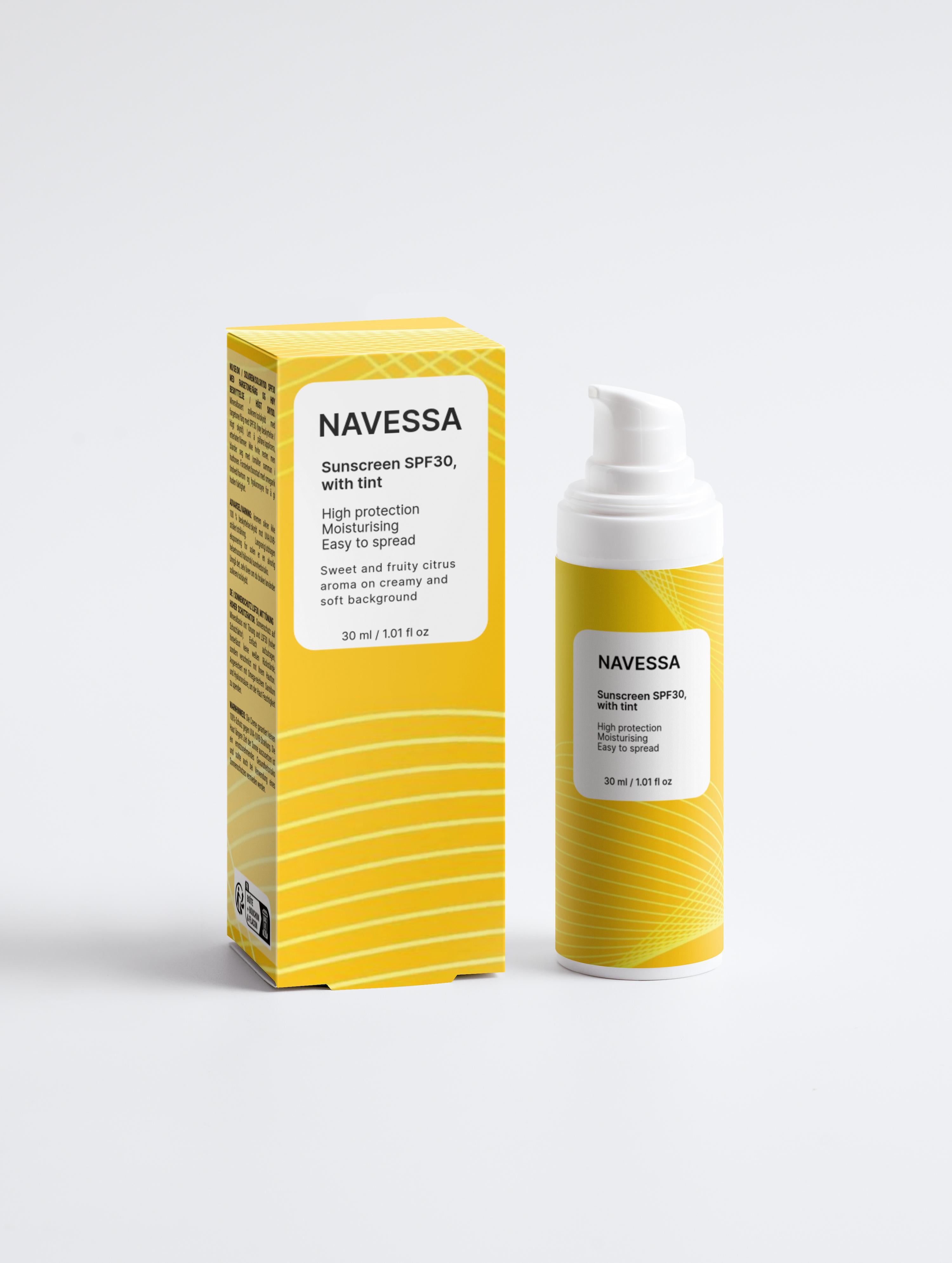 Sunscreen SPF30, with tint