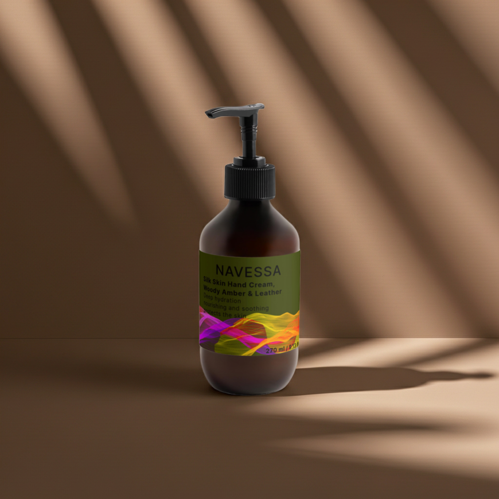 Silk Skin Hand Cream – Woody Amber Leather, 270ml