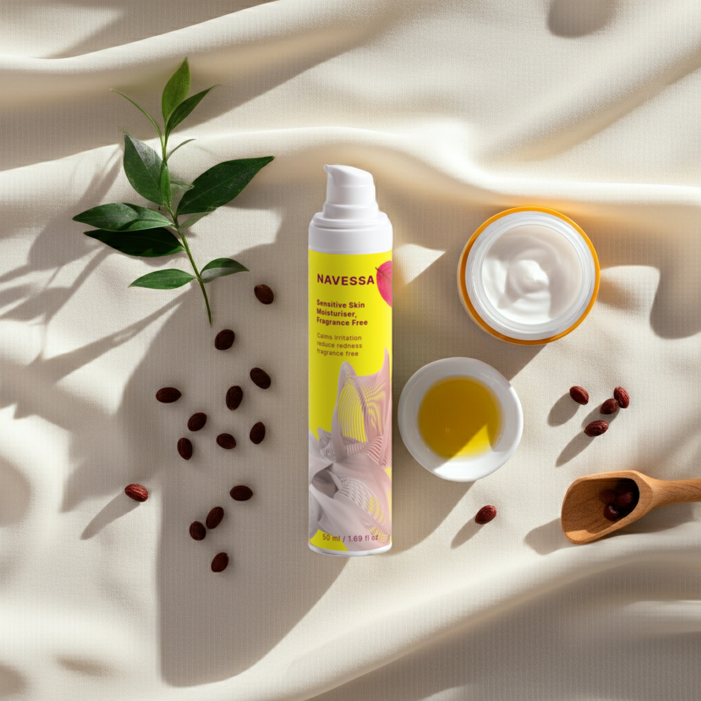 Sensitive Skin Moisturiser – Fragrance-Free, Vegan Cream 50ml